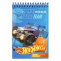 Блокнот на спирали Kite Hot Wheels, А6, 48 листов, нелинированный