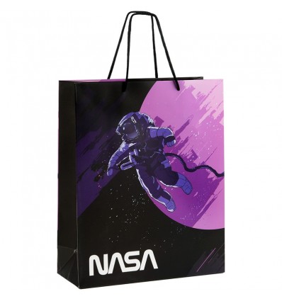 Пакет бумажный подарочный Kite NASA,26х32см