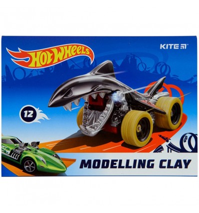 Пластилин восковой Kite Hot Wheels, 12 цветов, 240 г