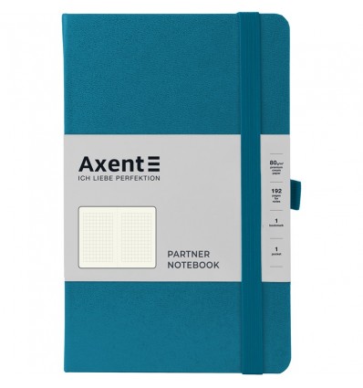 Книга записная Axent Partner, 125*195, 96 листов, клетка, синий индиго