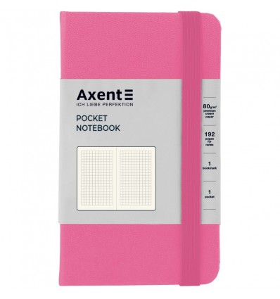 Книга записна Axent Partner, 95*140, 96арк, клітинка, рожева