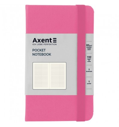 Книга записная Axent Partner, 95*140, 96лис, клетка, розовая