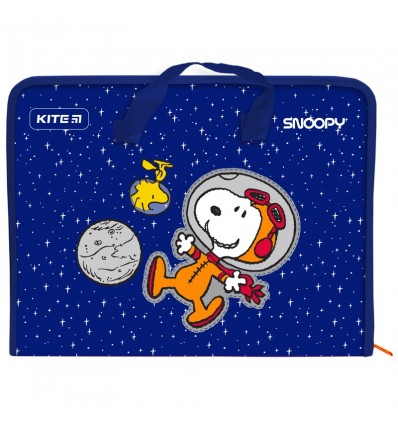 Папка-портфель на молнии Kite Snoopy, 1 отделение, A4