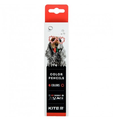 Олівці кольорові Kite Dogs K22-050-1, 6 кольорів