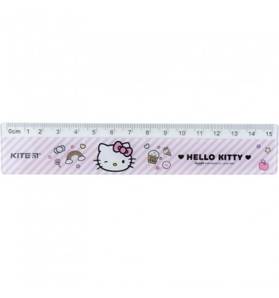 Лінійка пластикова Kite Hello Kitty, 15 см