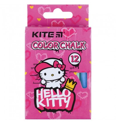 Мел цветной Kite Jumbo Hello Kitty, 12 штук