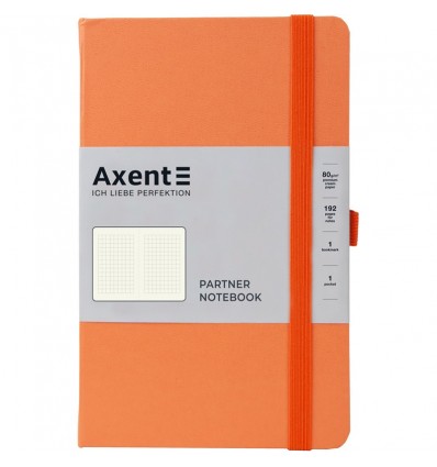 Книга записная Axent Partner, 125*195, 96лис, клетка, персиковая