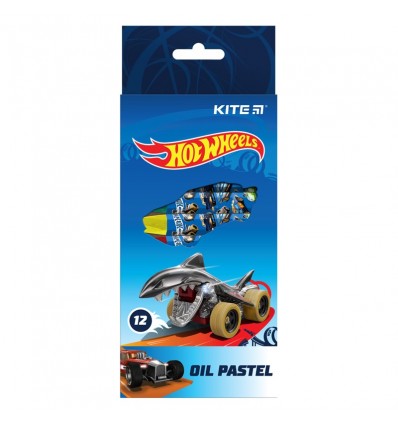 Пастель маслянная Kite Hot Wheels, 12 цветов