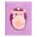 Дневник школьный Kite Purple hedgehog, твердый переплет, PU