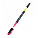 Маркер Axent Highlighter Dual, 2-4 мм клиновидний рожевий+жовт ( 2534-10-A )