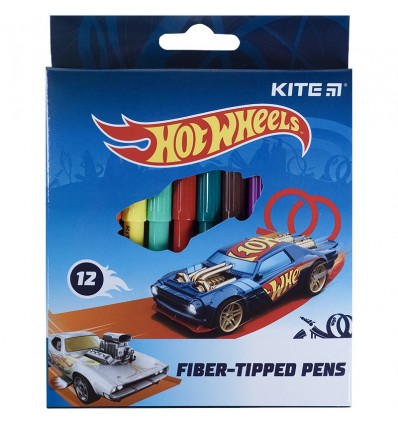 Фломастеры Kite Hot Wheels, 12 цветов