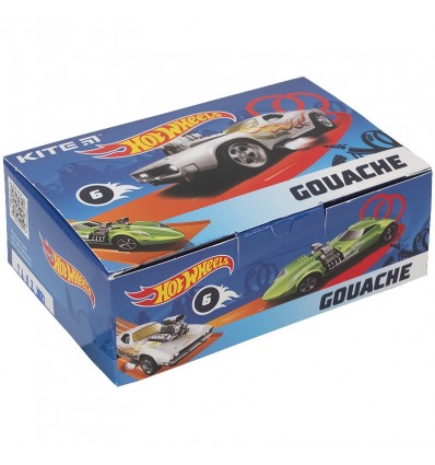 Гуаш Kite Hot Wheels, 6 кольорів