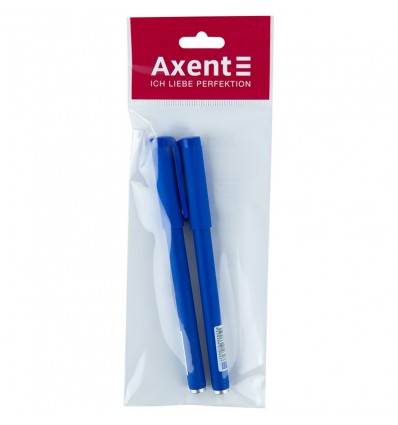 Ручка гелевая Axent DG 2042, синяя, 2шт.(полибег)