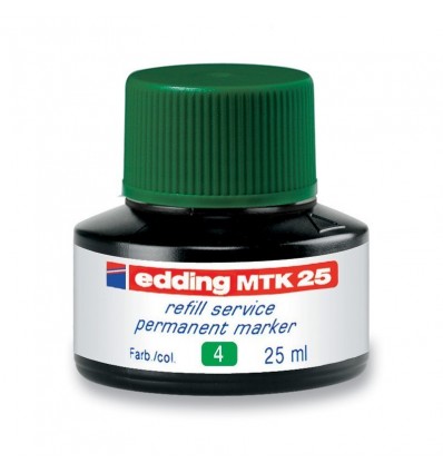 Чернила для заправки перманентных маркеров Edding, 25 мл, зеленые
