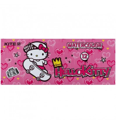 Фарби акварельні Kite Hello Kitty, 12 кольорів