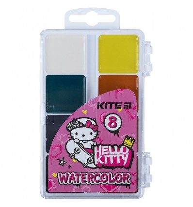 Фарби акварельні Kite Hello Kitty, 8 кольорів