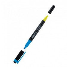 Маркер Axent Highlighter Dual, 2-4 мм клиновидный голубой+желтый ( 2534-02-A )