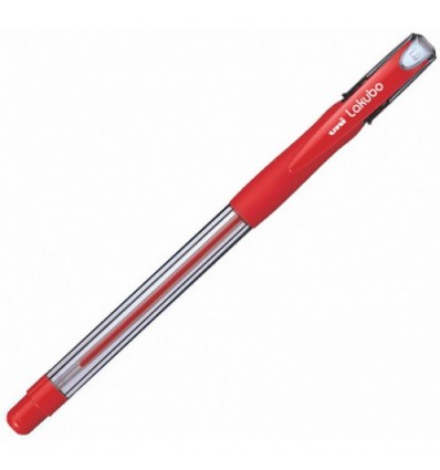 Ручка кулькова uni LAKUBO micro 0.5мм, червона