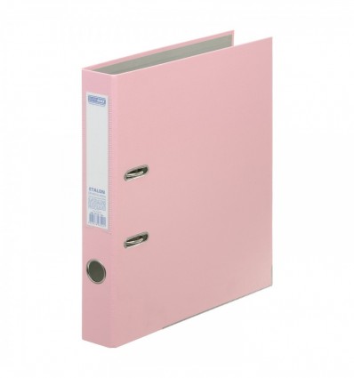 Папка-реєстратор одностороння ETALON А4, PASTEL, 50мм, збірний, рожевий ( BM.3018-10c )