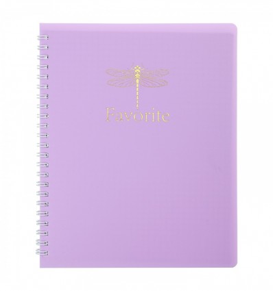 Тетрадь для записей FAVOURITE PASTEL, В5, 80 л., клетка, пласт. обл., сиреневая BM.24252150-26