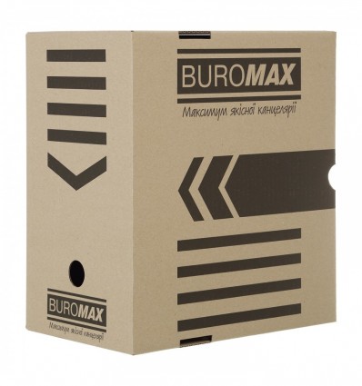 Бокс для архивации документов, BUROMAX JOBMAX, 340х300х200 мм, крафт