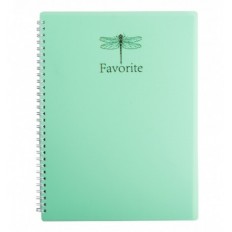 Тетрадь для записей FAVOURITE PASTEL, А4, 80 л., клетка, пласт. обл., мята ( BM.24452154-38)