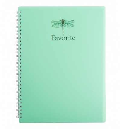 Тетрадь для записей FAVOURITE PASTEL, А4, 80 л., клетка, пласт. обл., мята ( BM.24452154-38)