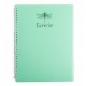 Тетрадь для записей FAVOURITE PASTEL, А4, 80 л., клетка, пласт. обл., мята ( BM.24452154-38)