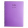 Тетрадь для записей FAVOURITE PASTEL, А4, 80 л., клетка, пласт. обл., сиреневый BM.24452154-26