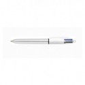 Ручка шариковая BIC "4 in 1 Colours Shine Silver", серебряная ( bc982873 )