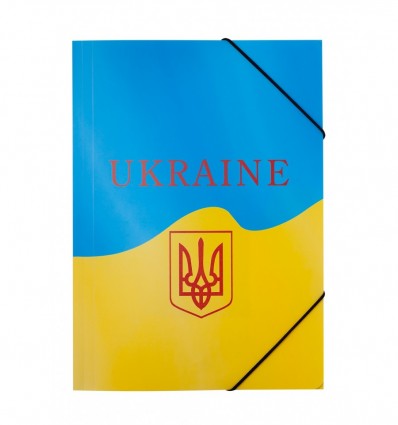Папка на резинке A4, UKRAINE, BUROMAX ARABESKI, желтая