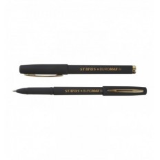 Ручка гелевая BUROMAX STATUS Rouber Touch, 1.0мм, черная