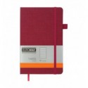 Книга записна BUROMAX TWEED 125х195, 96 аркушів, лінія, обкладинка штучна шкіра, бордова ( BM.291263