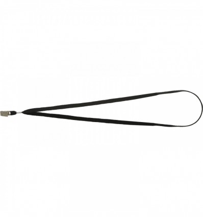 Шнурок BUROMAX для бейджа с металлическим клипом, черный