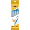 Ручка масляная BIC "Round Stic", синяя, 4 шт в блистери