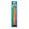 Набір олівців графітових BUROMAX NEON, НВ, з гумкою, 4 шт.