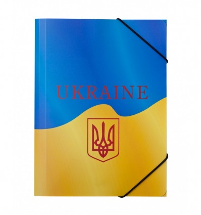Папка на гумці, В5, UKRAINE, BUROMAX ARABESKI, жовта