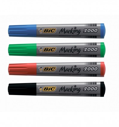 Набір перманентних маркерів BIC, 4 кольори