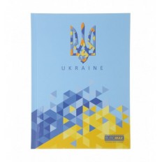 Блокнот BUROMAX UKRAINE, А5, 96 листов, клетка, твердая обложка, голубой