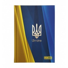 Блокнот BUROMAX UKRAINE, А5, 96 листов, клетка, твердая обложка, синий