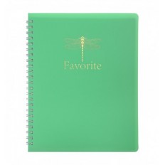 Тетрадь для записей BUROMAX FAVOURITE PASTEL, В5, 80 л., клетка, пластиковая обложка, мятная