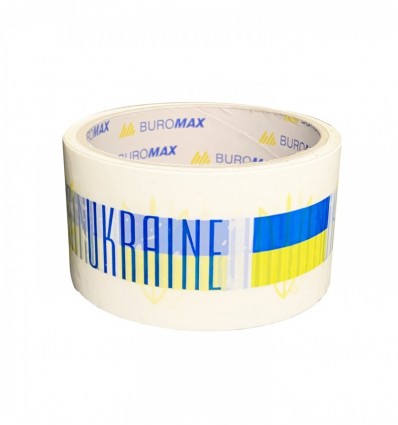 Клейкая лента упаковочная BUROMAX PATRIOT, 48мм x 35м, "Україна" ( BM.7007-71 )