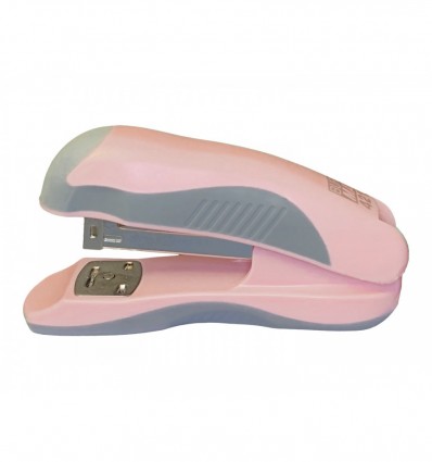 Степлер пластиковый BUROMAX PASTEL (скобы №24, 26) 20 листов, розовый ( BM.4215-10 )