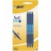 Ручка автоматическая BIC "Soft Feel Clic Grip", синяя, 3шт в блистере