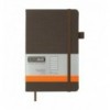 Книга записна BUROMAX TWEED 125х195, 96 аркушів, лінія, обкладинка штучна шкіра, сіра ( BM.291263-09