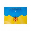 Папка-конверт на кнопке B5, UKRAINE, BUROMAX ARABESKI, желтая