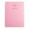 Зошит для записів BUROMAX FAVOURITE PASTEL, А4, 80 аркушів, клітинка, пластикова обкладинка, рожевий