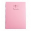 Тетрадь для записей BUROMAX FAVOURITE PASTEL, А4, 80 л., клетка, пласт. обл., розовый ( BM.24452154