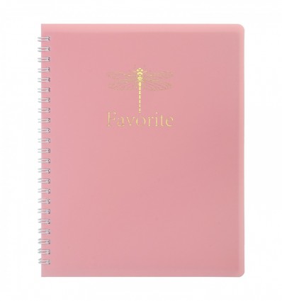 Тетрадь для записей FAVOURITE PASTEL, В5, 80 л., клетка, пласт. обл., розовая ( BM.24252150-10)