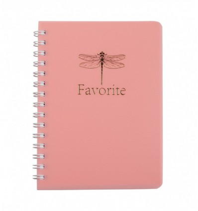 Тетрадь для записей FAVOURITE PASTEL, А6 80 л., клетка, пласт. обл., розовая BM.24652154-10